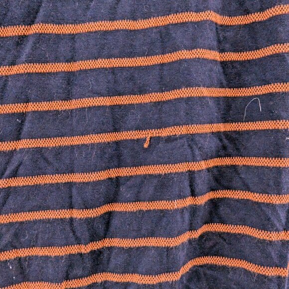 Hutch Anthropologie Mini Shirt Dress Navy Orange Stripe Front Pocket Lined Sz S - Picture 14 of 14